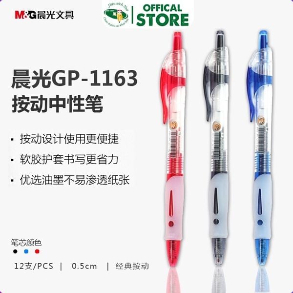 Bút Bi Nước Béo 0.5mm Mg Viết Trơn Đều Mực Chính Hãng - Có Tại Hiệu Sách Mai