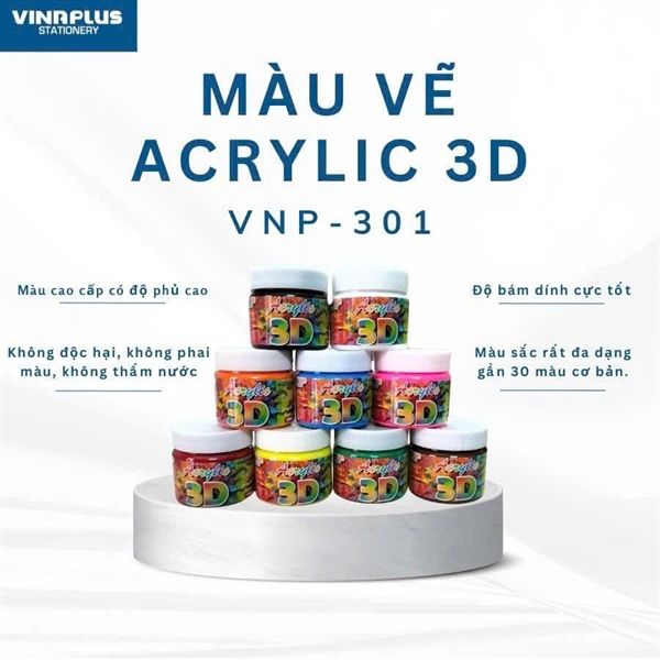 Màu vẽ Acrylic Paint 3D 120ml VNP-301 PLUS (18)
