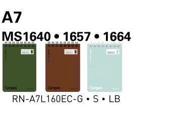 Sổ lò xo dọc kẻ ngang A7 Campus Earth Colors 160 trang ĐL70gsm (240)