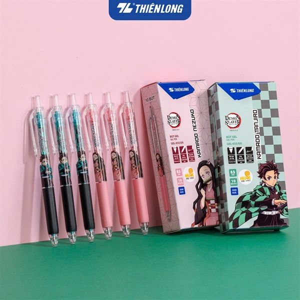 Bút Gel Gel-033/Ds Hồng Mực Xanh Chính Hãng - Có Tại Hiệu Sách Mai