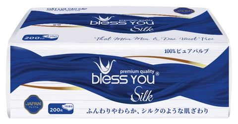 Khăn Soft pack - Bless You Silk 200 tờ (48 bịch/thùng)