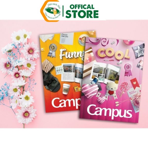 Vở kẻ ngang có chấm B5 80/120/200 trang Campus Chính Hãng - Có Tại Hiệu Sách Mai