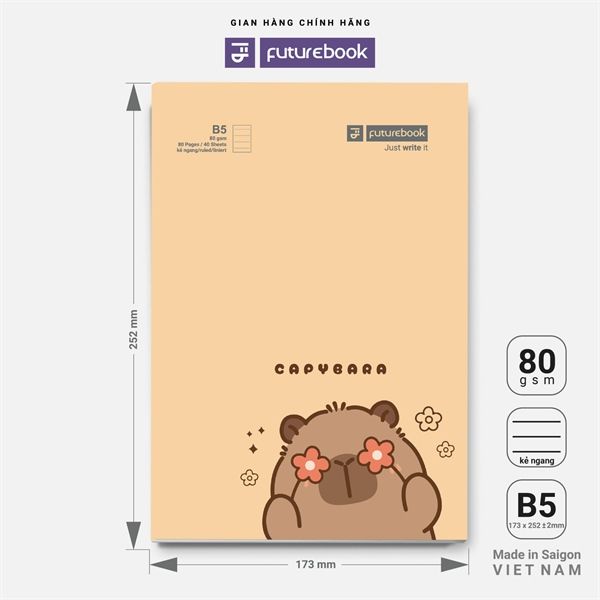 Vở may gáy kẻ ngang B5 Futurebook ĐL100gsm