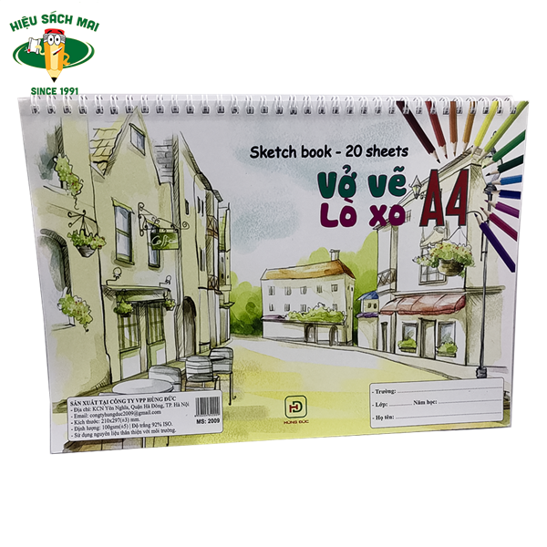 Vở vẽ A4 Hùng Đức