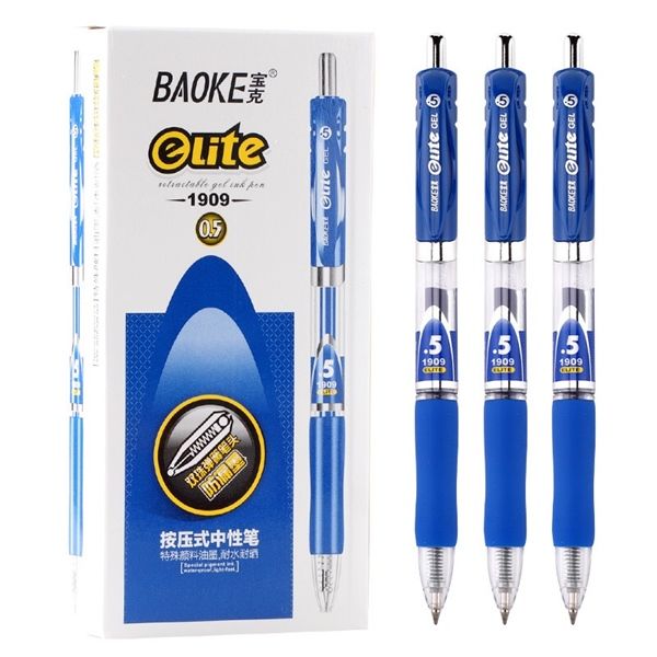 Bút gel bấm 0.5mm Baoke 1909 (12/144/1728)