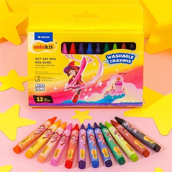 Sáp màu rửa được Akooland Colokit