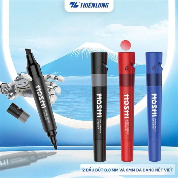 Bút Lông Dầu Hoshi Thiên Long Pm-021/Hs Chính Hãng - Có Tại Hiệu Sách Mai