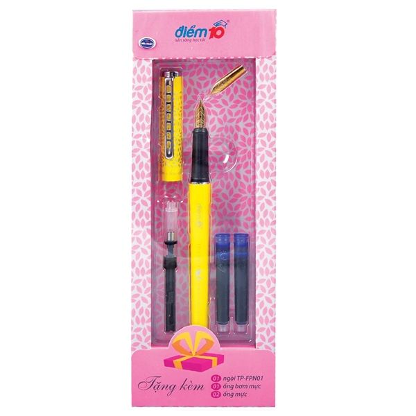 Bút Máy Điểm 10 Thiên Long Tp-Ftc-03 ( Vỏ Xanh, Hồng, Vàng) Chính Hãng - Có Tại Hiệu Sách Mai
