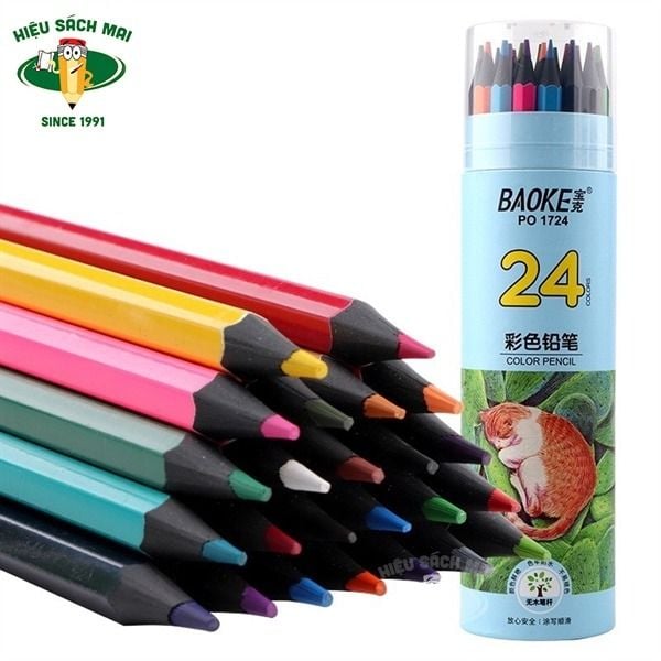 Bút Chì Màu Baoke PO17 Chính Hãng - Có Tại Hiệu Sách Mai