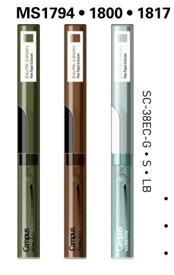 Kéo Mini dạng bút có nắp đật Eath Colors (38mm) (12/192)