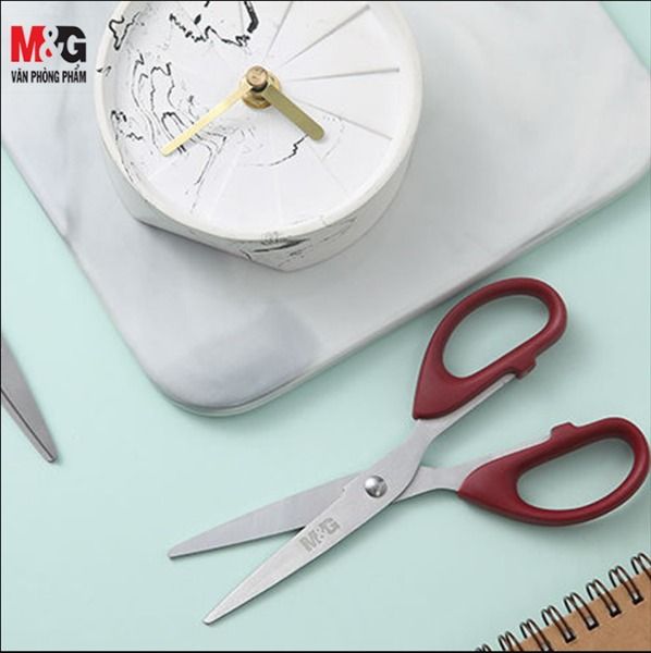 Kéo Văn Phòng Màu Đỏ 160mm Assn2248C Chính Hãng - Có Tại Hiệu Sách Mai