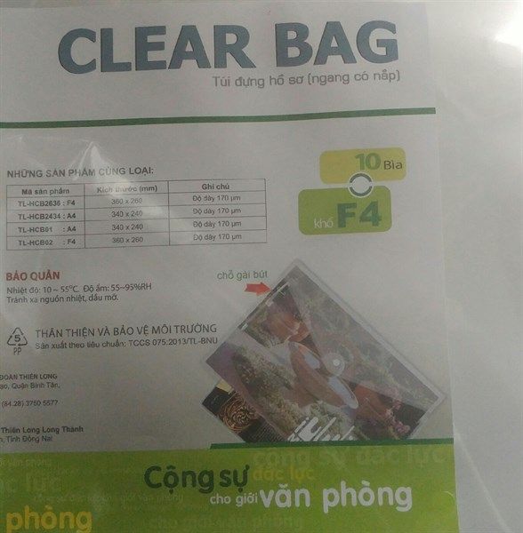 Túi Cúc F4 Thiên Long Chính Hãng - Có Tại Hiệu Sách Mai