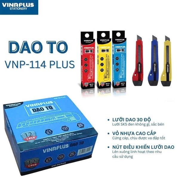 Dao rọc giấy lưỡi 30 độ Vinaplus (12)