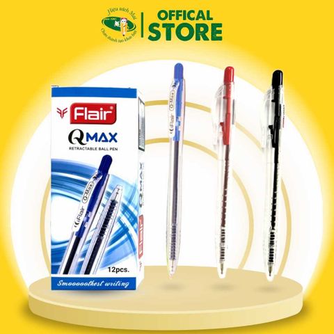 Bút Bi 0.5mm Flair Qmax Chính Hãng - Có Tại Hiệu Sách Mai