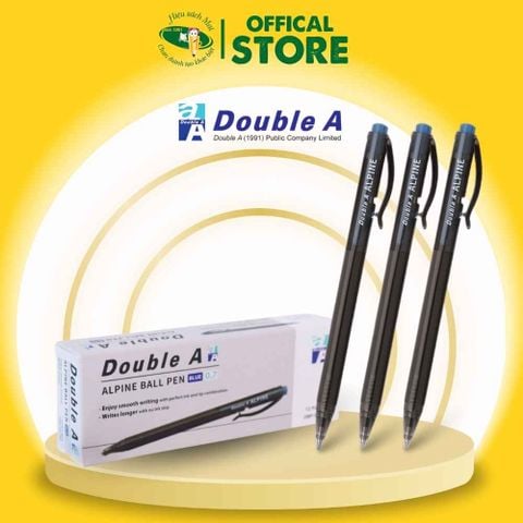 Bút Bi Bấm 0.7mm Alpine Double A Dbp-507-Bb Chính Hãng - Có Tại Hiệu Sách Mai