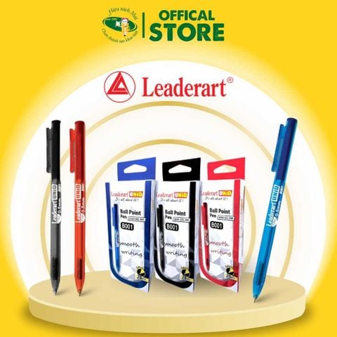 Bút Bi Bấm 0.5mm Leaderart B001 Chính Hãng - Có Tại Hiệu Sách Mai