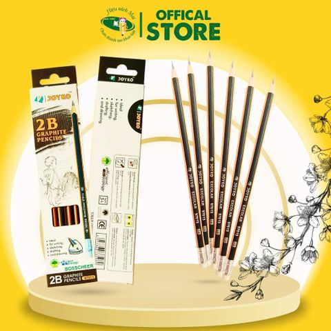 Bút Chì Gỗ 2B Joyko 97013 Chính Hãng - Có Tại Hiệu Sách Mai