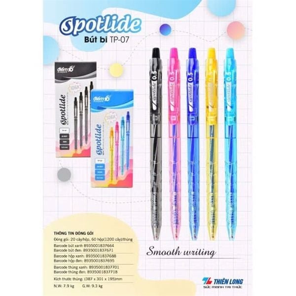 Bút bi Thiên Long Spotlide TP-07 (20/1200)