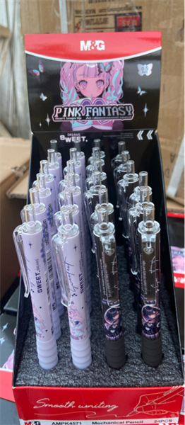 Chì kim 0.5 Pink Fantasy tay cầm cao su mềm M&G AMPK4571 (24/1152)
