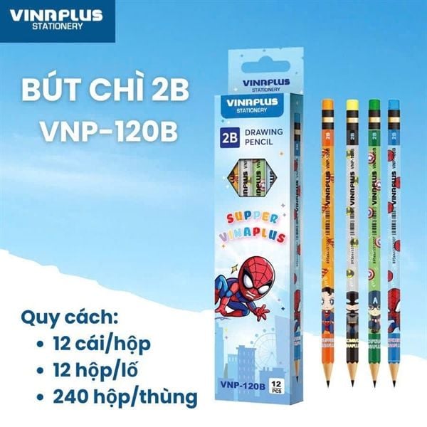 Bút chì gỗ hình công chúa 2B Vinaplus (12/144)