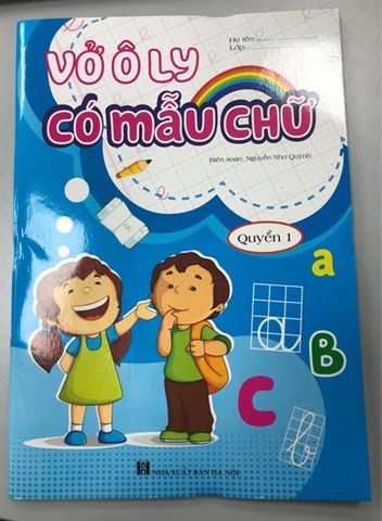 Vở ô ly có mẫu chữ