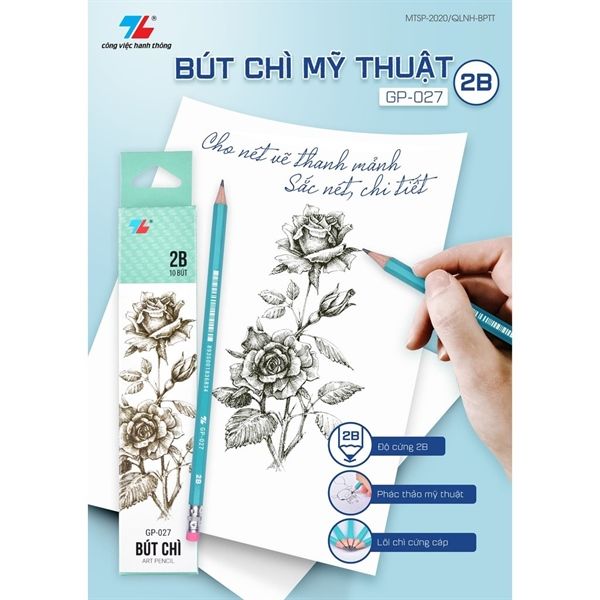 Bút chì gỗ 2B Thiên Long GP-027 (10/960)