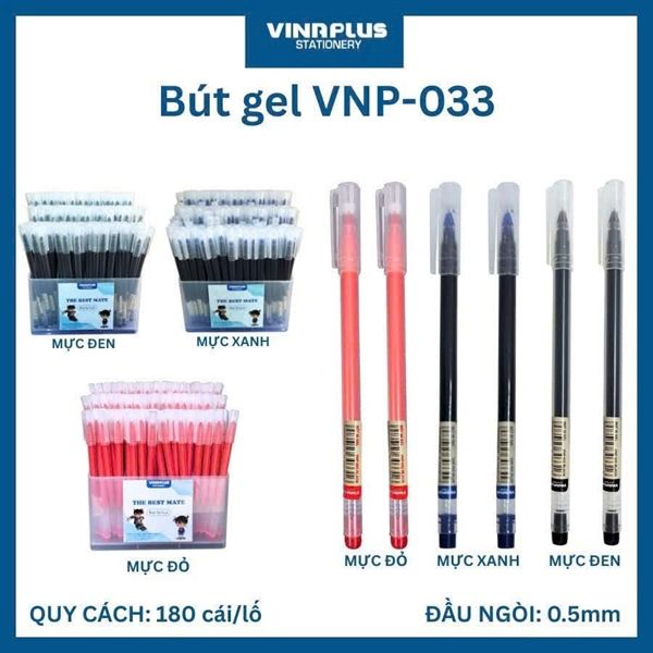 Bút gel Vinaplus ngòi 0.5mm VNP-033 PLus (12)
