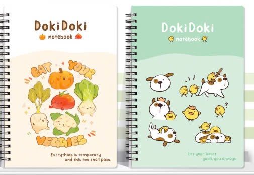 Sổ lò xo bìa bồi cao cấp DL70gsm Doki Doki