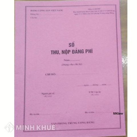 Sổ thu, nộp đảng phí