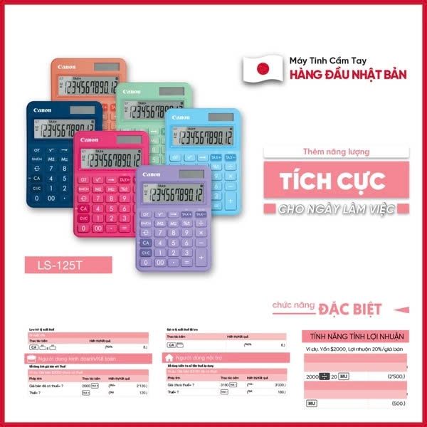 Máy tính Văn phòng Canon 12 số