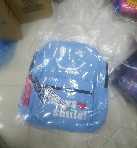 Balô xanh biển Always Smile