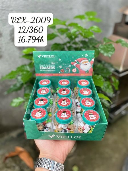 Tẩy Việt Lợi hình Giáng sinh Merry ChristMas VLX-2009 (12/360)