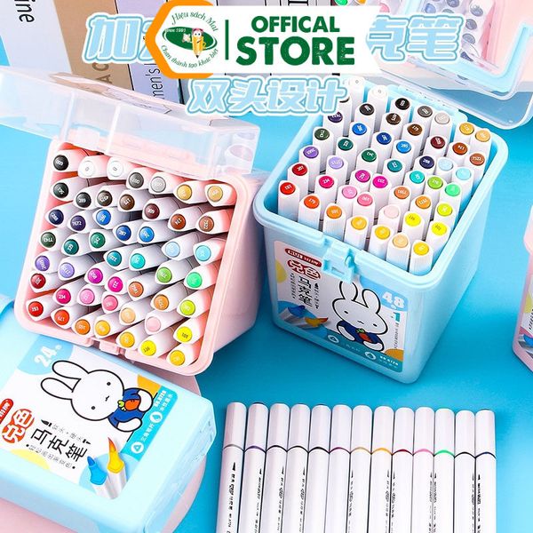 Bút Dạ Mầu Marker 2 Đầu Rui No.6726 Chính Hãng - Có Tại Hiệu Sách Mai