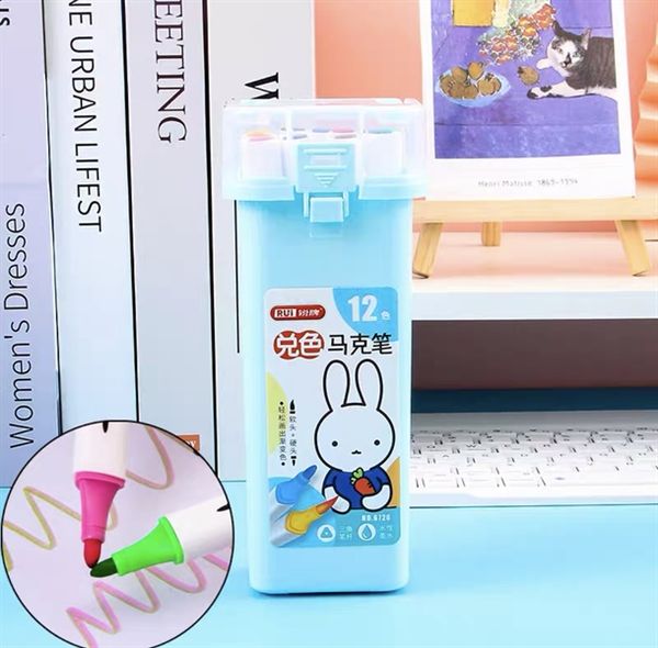 Bút Dạ Mầu Marker 2 Đầu Rui No.6726 Chính Hãng - Có Tại Hiệu Sách Mai