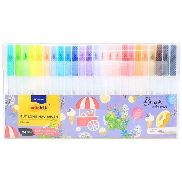 Bút lông màu Thiên Long FP-C018 Cotton Candy 24 màu (80)