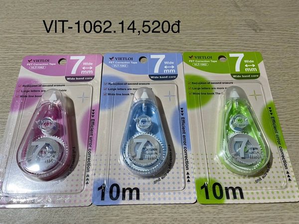 Xoá băng Việt Lợi 7mm x 10m VLT-1062 (12/576)