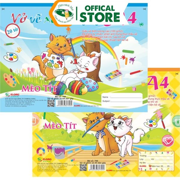Vở Vẽ Xé A4 Klong709 Chính Hãng - Có Tại Hiệu Sách Mai