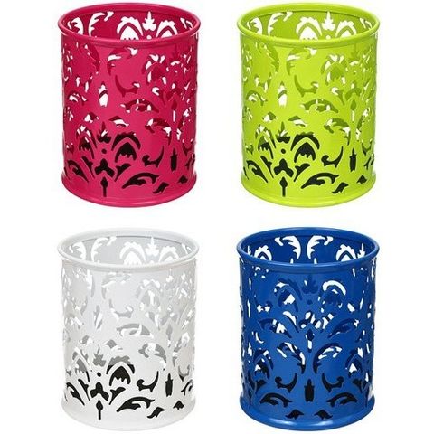 Abt98441 Khay Đựng Bút Sắt Lưới Tròn Hoa Văn Nh Màu Có Tại Hiệu Sách Mai Hãng M&G