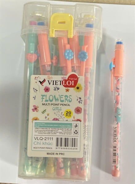 Bút chì khúc Flowers Việt Lợi VLQ-2111 (20/960/1920)