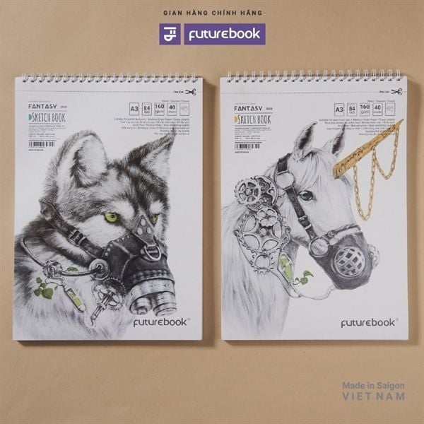 Vở vẽ lò xo A4 Futurebook ĐL160gsm (40 tờ)