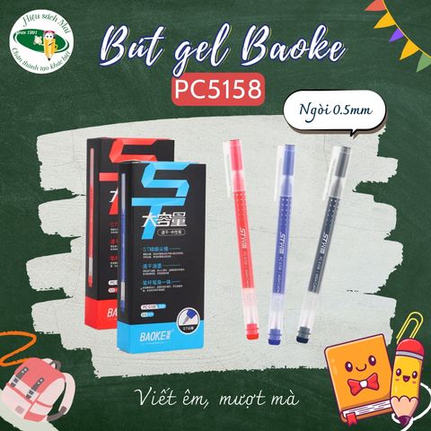 Bút gel 0.5mm Baoke PC5158 (12/144)