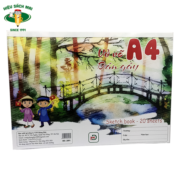 Vở vẽ A4 Hùng Đức