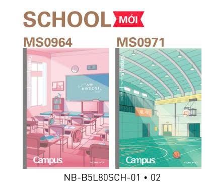 Vở kẻ ngang Campus SCHOOL ĐL70gsm 80 trang (10/120)