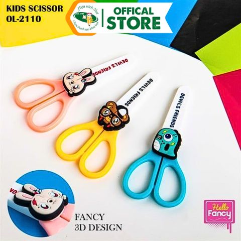 Kéo Học Sinh An Toàn Có Nắp Đậy Baoke Ol-2110 Chính Hãng - Có Tại Hiệu Sách Mai