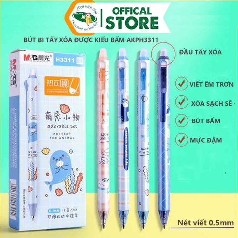 Bút Gel Bấm Tẩy Được M&G Akph3311 Chính Hãng - Có Tại Hiệu Sách Mai