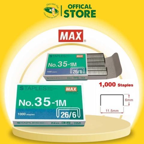 Đạn Ghim 26/6 Max Ms93246 Chính Hãng - Có Tại Hiệu Sách Mai