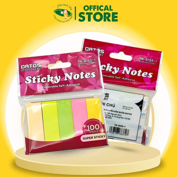Giấy Nhớ 3X2 Chia 5 Batos Tn-B155-1 Chính Hãng - Có Tại Hiệu Sách Mai