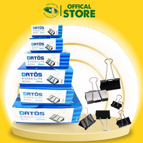 Kẹp Đen Batos (12 Chiếc/Hộp) Chính Hãng - Có Tại Hiệu Sách Mai
