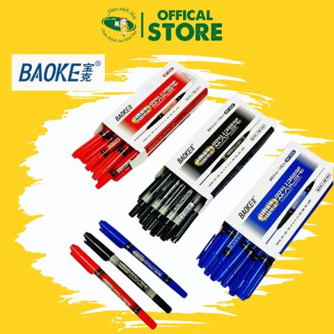 Bút Dạ Kính 2 Đầu Baoke Chính Hãng - Có Tại Hiệu Sách Mai