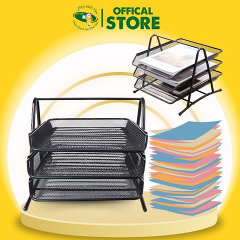 Giá 3 Tầng Kim Loại Comix B2163 Chính Hãng - Có Tại Hiệu Sách Mai